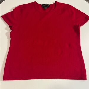 Cashmere Vibrant Red Short Sleeve Tee